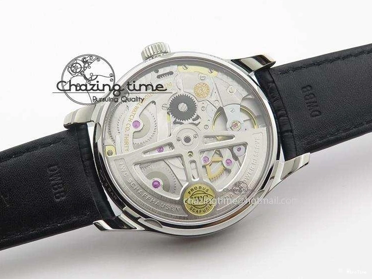 MIROTIME 0425 Practical Portuguese Real PR IW500109 ZF 1:1 Best Edition Black Dial On Black Leather Strap A52010 V 7308